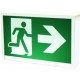 STANPRO Steel Running Man Exit Sign - RMS0WH-UDC - LED Running Man Sign - Steel - Green Sign