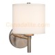 Galaxy-Lighting - Ansley Collections - 213040BN - 1-Light Wall Sconce - Brushed Nickel with Ivory White Linen Shade