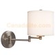 Galaxy-Lighting - Ansley Collections - 213041BN - 1-Light Wall Sconce - Brushed Nickel with Ivory White Linen Shade