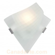 Galaxy-Lighting - 214460CH -1-Light Wall Sconce - Polished Chrome Frosted Checkered Glass (1 x 50W, G9)