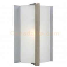 Galaxy-Lighting - 215080BN -1-Light Wall Sconce -Brushed Nickel with Clear / Frosted Glass