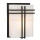 Galaxy-Lighting - 215640BK- 1-Light Outdoor/Indoor Wall Sconce - Black with Satin White Glass
