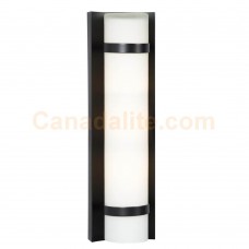 Galaxy-Lighting - 215661BZ- 2-Light Outdoor/Indoor Wall Sconce - Bronze with Satin White Cylinder Glass