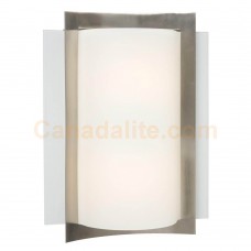 Galaxy-Lighting - 215690BN -2-Light Wall Sconce -Brushed Nickel with Satin White Glass