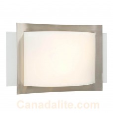 Galaxy-Lighting - 215691BN -2-Light Wall Sconce -Brushed Nickel with Satin White Glass