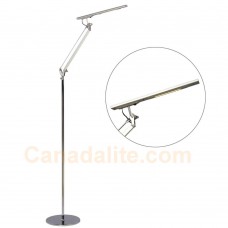 Galaxy-Lighting - 515933CH - 1-Light 6W LED Floor Lamp - Polished Chrome with Adjustable Arm
