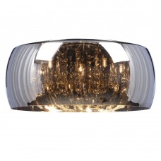 Galaxy-Lighting - 614671CH - Reflections collections - 6-Light Flush Mount - Polished Chrome with Chrome Glass & Clear Crystal Drops