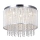 Galaxy-Lighting - 614690CH - Twist collections - 7-Light Flush Mount - Twisted Aluminum w/ Clear Crystal Beads