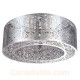 Galaxy-Lighting - 614781CH - 9-Light Flush Mount - Laser Cut Metal Shade & Clear Crystal Beads