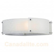 Galaxy-Lighting - Anroll Collections - 615043CH - 3-Light Flush Mount - Chrome with Frosted Textured Glass