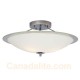 Galaxy-Lighting - Flyen Collections - 615238CH - 3-Light Semi Flush Mount - Chrome with White Opal/Clear Glass