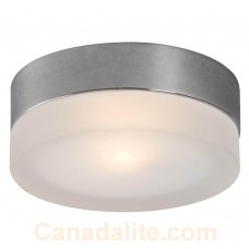 Galaxy-Lighting - 615270CH- 1-Light Flush Mount - Polished Chrome with Frosted Glass ( 1 x 50W, G9 ) [Discontinued]