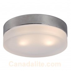 Galaxy-Lighting - 615272CH- 2-Light Flush Mount - Polished Chrome with Frosted Glass ( 2 x 50W, G9 )