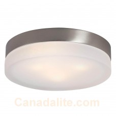 Galaxy-Lighting - 615274BN- 3-Light Flush Mount - Brushed Nickel with Frosted Glass ( 3 x 40W, G9 )