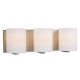 Galaxy-Lighting - 710233BN- 3-Light Vanity Light - Brushed Nickel with Satin White Cylinder Glass