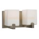 Galaxy-Lighting - 710282BN- 2-Light Vanity Light - Brushed Nickel with Square White Opal Glass Shade
