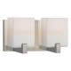 Galaxy-Lighting - 710282CH- 2-Light Vanity Light - Polished Chrome with Square White Opal Glass Shade
