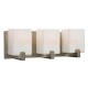 Galaxy-Lighting - 710283BN- 3-Light Vanity Light - Brushed Nickel with Square White Opal Glass Shade