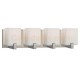 Galaxy-Lighting - 710284CH- 4-Light Vanity Light - Polished Chrome with Square White Opal Glass Shade