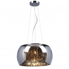 Galaxy-Lighting - 914671CH - Reflections collections - 5-Light Pendant - Polished Chrome with Chrome Glass & Clear Crystal Drops
