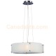 Galaxy-Lighting - Anroll Collections - 915043CH - 3-Light Pendant - Chrome with Frosted Textured Glass w/Frosted Bottom Glass