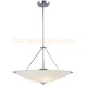 Galaxy-Lighting - Flyen Collections - 915235CH - 4-Light Pendant - Chrome with White Opal/Clear Glass(incl. 6", 2x12", & 18" Extension Rods)