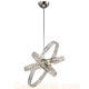 Galaxy-Lighting - 916046CH - 6-Light Pendant - Chrome with Orbital Rings & Clear Crystals (incl. 6", 2x12" & 18" Extension Rods)
