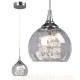 Galaxy-Lighting - 916091CH - 1-Light Mini Pendant - Polished Chrome with Clear Crystal Beads & Clear Glass Shade