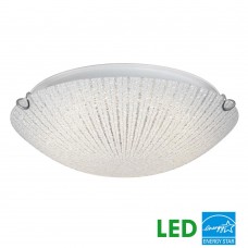 Galaxy-lighting L619473CH016A1 Alia Collection -16.8W LED Flush Mount-White Patterned Sugar Glass (2L)