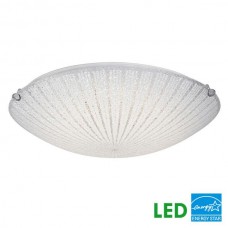 Galaxy-lighting L619474CH016A1 Alia Collection -16.8W LED Flush Mount-White Patterned Sugar Glass (3L)