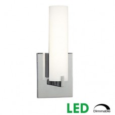 Galaxy-lighting L219460CH Ambrose Collection-10W LED Bath & Vanity Light-Satin White Glass-Dimmable 3000K