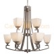 Galaxy-lighting - 813036BN - Brockton Collections - 9-Light Chandelier - Brushed Nickel with White Glass