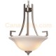 Galaxy-lighting - 913031BN - Brockton Collections - 3-Light Pendant - Brushed Nickel with White Glass