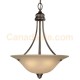 Galaxy-lighting - 910741TY - Chelsey collections - 3-Light  Pendant - Tuscany with Tea Stain Glass