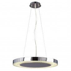Galaxy-lighting - L919512CH - Claressa Collections - LED Pendant - Polished Chrome Finish with Clear Crystals- Dimmable - 40W LED 3000K 