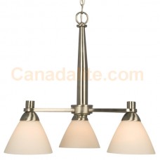 Galaxy-lighting - 801243BN - Dakota Collections  - 3-Light Pendant - Brushed Nickel w/ Frosted White Glass