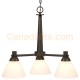 Galaxy-lighting - 801243ORB - Dakota Collections  - 3-Light Pendant - Oiled Rubbed Bronze w/ Frosted White Glass