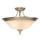Galaxy-lighting - 600801BN/MB - Dover Collection - 3-Light Semi-Flush Mount - Brushed Nickel w/ Marbled Glass
