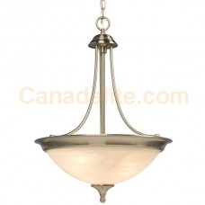 Galaxy-lighting - 800802BN/MB - Dover Collection - 3-Light Pendant - Brushed Nickel w/ Marbled Glass