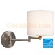 Galaxy-Lighting - Ansley Collections - ES213041BN - 1-Light (Energy Star) Wall Sconce - Brushed Nickel with Ivory White Linen Off White Shade