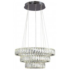 Galaxy-lighting - L919606CH  - Estella Collections - LED 3-Tier Crystal Ring Pendant - Polished Chrome Finish with K9 Crystal- Dimmable - 64W LED 4000K 