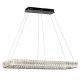 Galaxy-lighting - L919671CH - Estella Collections - LED Rectangular Crystal Ring Pendant - Polished Chrome Finish with K9 Crystal- Dimmable - 40W LED 4000K 
