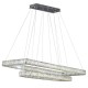 Galaxy-lighting - L919673CH - Estella Collections - LED 2-Tier Rectangular Crystal Ring Pendant - Polished Chrome Finish with K9 Crystal- Dimmable - 104W LED 4000K 