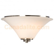Galaxy-lighting - 610753BN - Franklin Collections - 2-Light Flush Mount - Brushed Nickel with White Glass