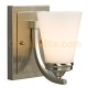 Galaxy-lighting - 710751BN - Franklin Collections - 1-Light Wall Sconce - Brushed Nickel with White Glass