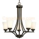 Galaxy-lighting - 810753ORB - Franklin Collections - 5-Light Chandelier - Oiled Rubbed Bronze with White Glass