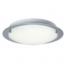 Galaxy-lighting - 619494CH - Michio II Collections - 3-Light Flush Mount - Polished Chrome Finish with White Glass - A15 Bulbs - E26 Base - 16-3/8" D (3L)