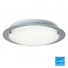 Galaxy-lighting-L619494CH016A1- Michio II Collections-LED Flush Mount-White Glass-16.8W LED 3000K (3L)