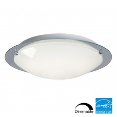 Galaxy-lighting-L619495CH024A1D- Michio II Collections-LED Flush Mount-White Glass-Dimmable-24W LED 3000K (4L)