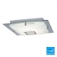 Galaxy-lighting-L620194CH016A1- Michio III Collections-LED Flush Mount-White Glass/Crystal Accents-16.8W LED 3000K (3L)